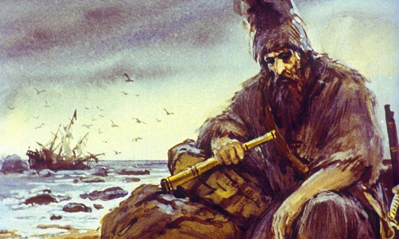 Робинзон с подзорной трубой
