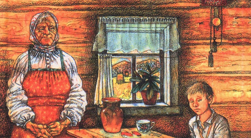 Витя извиняется перед бабушкой