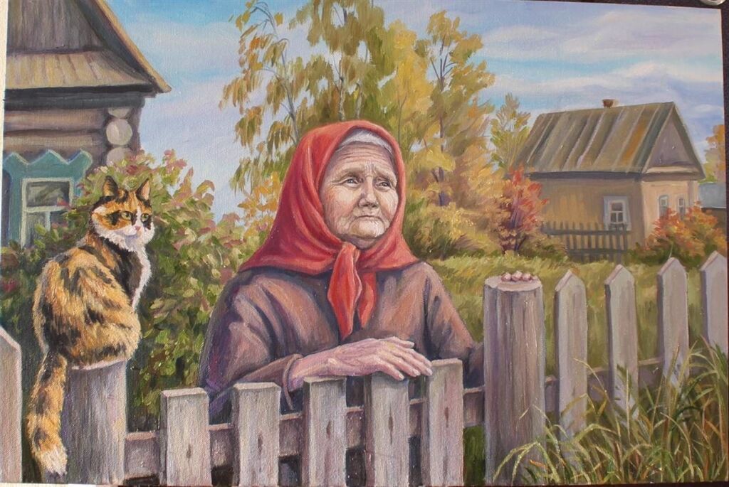 Матрена со своим хозяйством