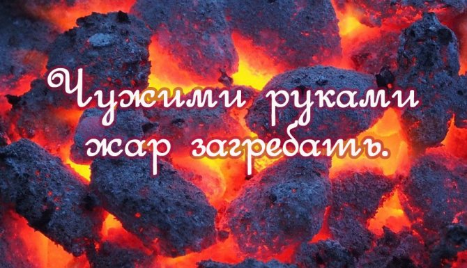 Легко чужими руками жар загребать: смысл пословицы